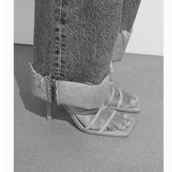 ZARA HEELED LEATHER SANDALS WITH JUTE INSOLE - Picture 3 of 15